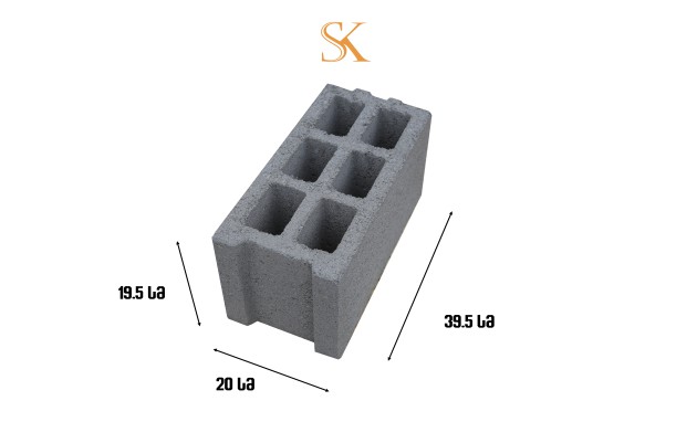 Concrete block of 20